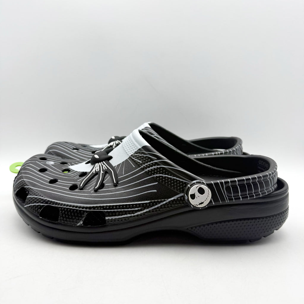 Crocs Classic Clog Mens 11 Jack Skellington Nightmare Before Christmas Black NWT