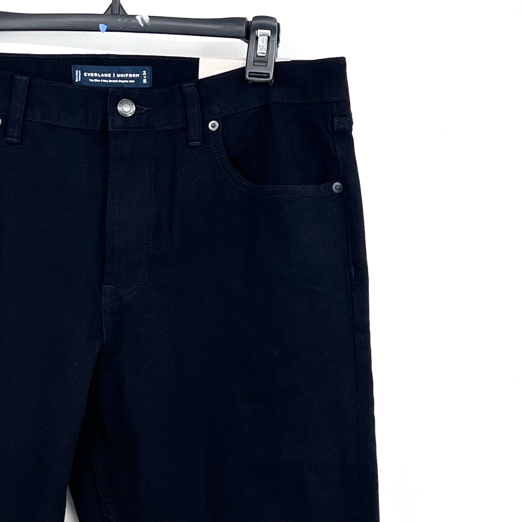 EVERLANE Men's Slim 4-Way Stretch Jeans 35x34 Black Uniform Organic Cotton NWT