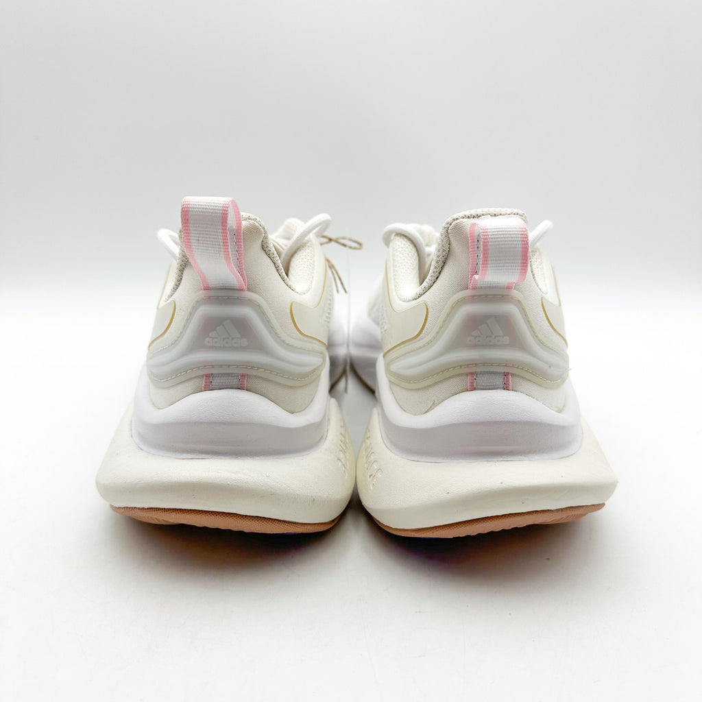 ADIDAS Womens Alphabounce+ Athletic Shoes Size 5.5 White Purple Trainers NWOB