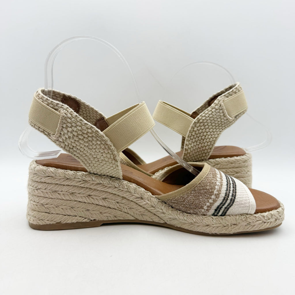 Zodiac Womens Noreen Wedge Sandals US 8.5 EU 39 Tan NWOB