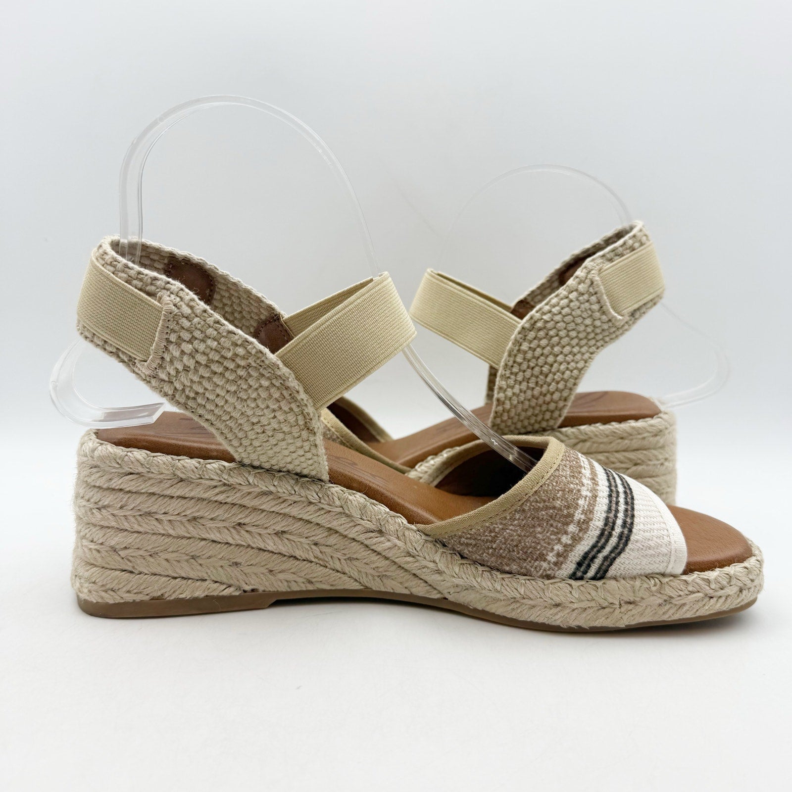 Zodiac Womens Noreen Wedge Sandals US 8.5 EU 39 Tan NWOB