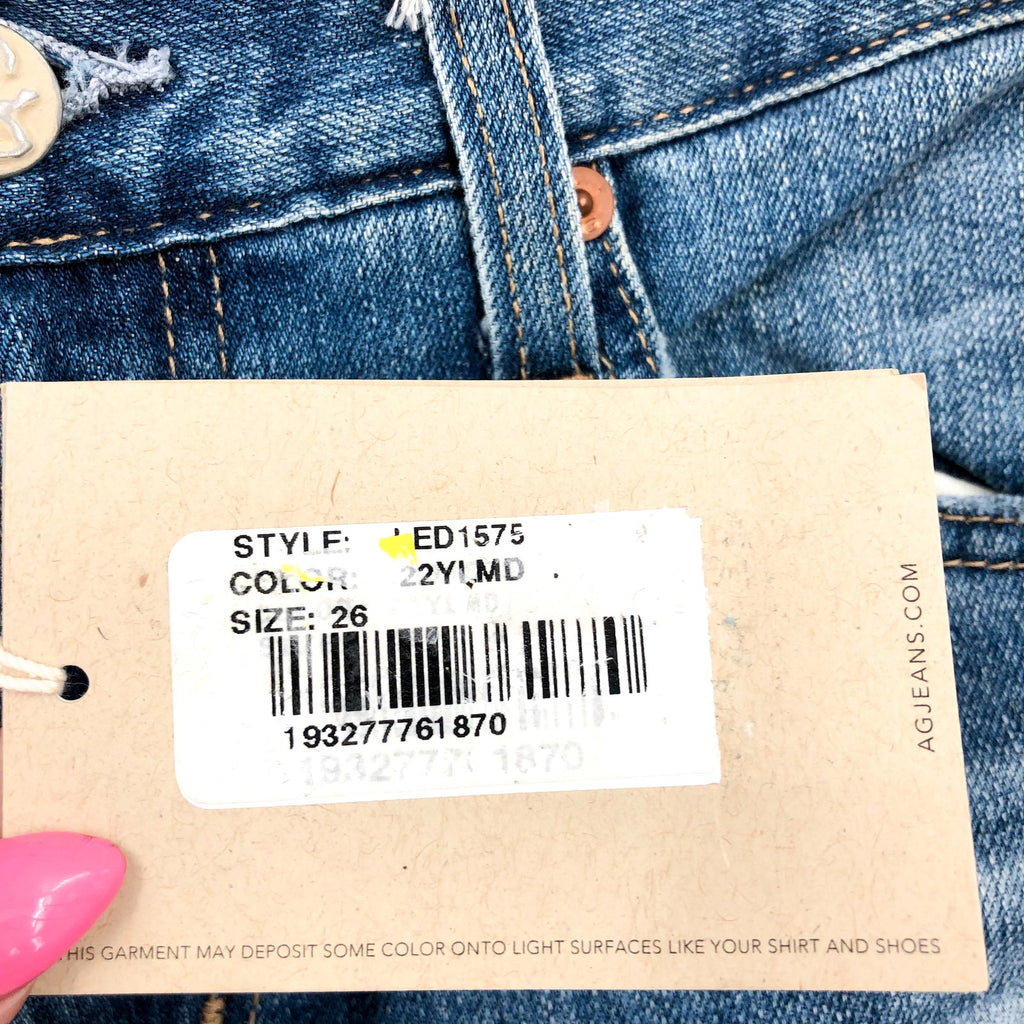 AG ADRIANO GOLDSCHMIED Women's Ex-Boyfriend Jeans Size 26R Blue Landmark NWT