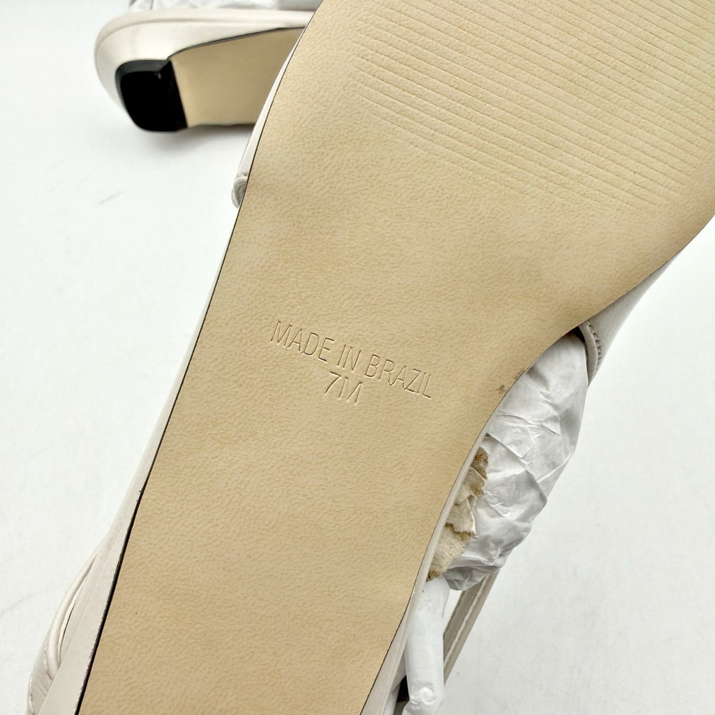 Steve Madden Womens Peony Mules US 7 M Off White Bone Slingback NIB
