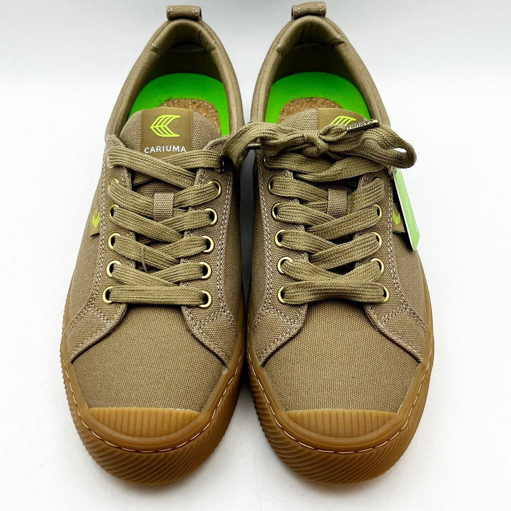 Cariuma OCA Low Canvas Sneaker Womens 9.5 Mens 8 Brown Burnt Sand Gum NIB