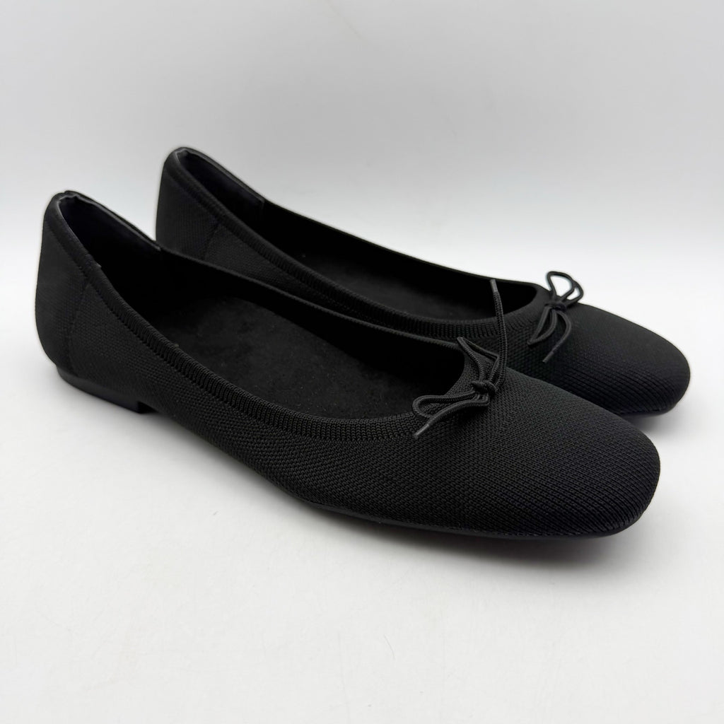 VIONIC Womens Klara Flats Size 11 Narrow EU 42 Black Knit NWOB