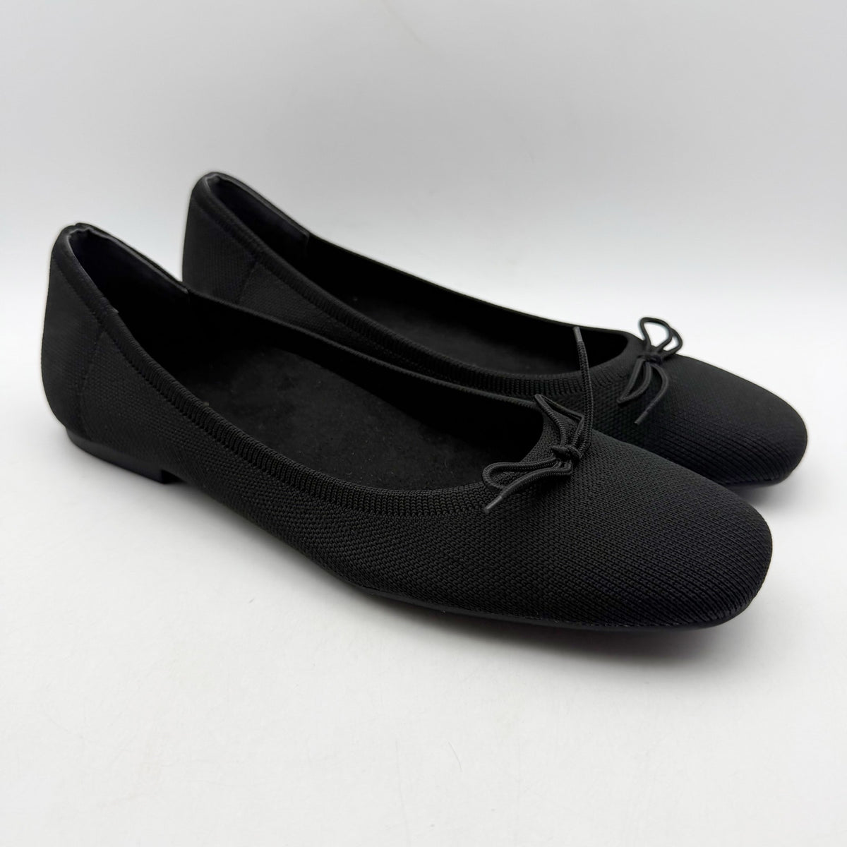 VIONIC Womens Klara Flats Size 11 Narrow EU 42 Black Knit NWOB