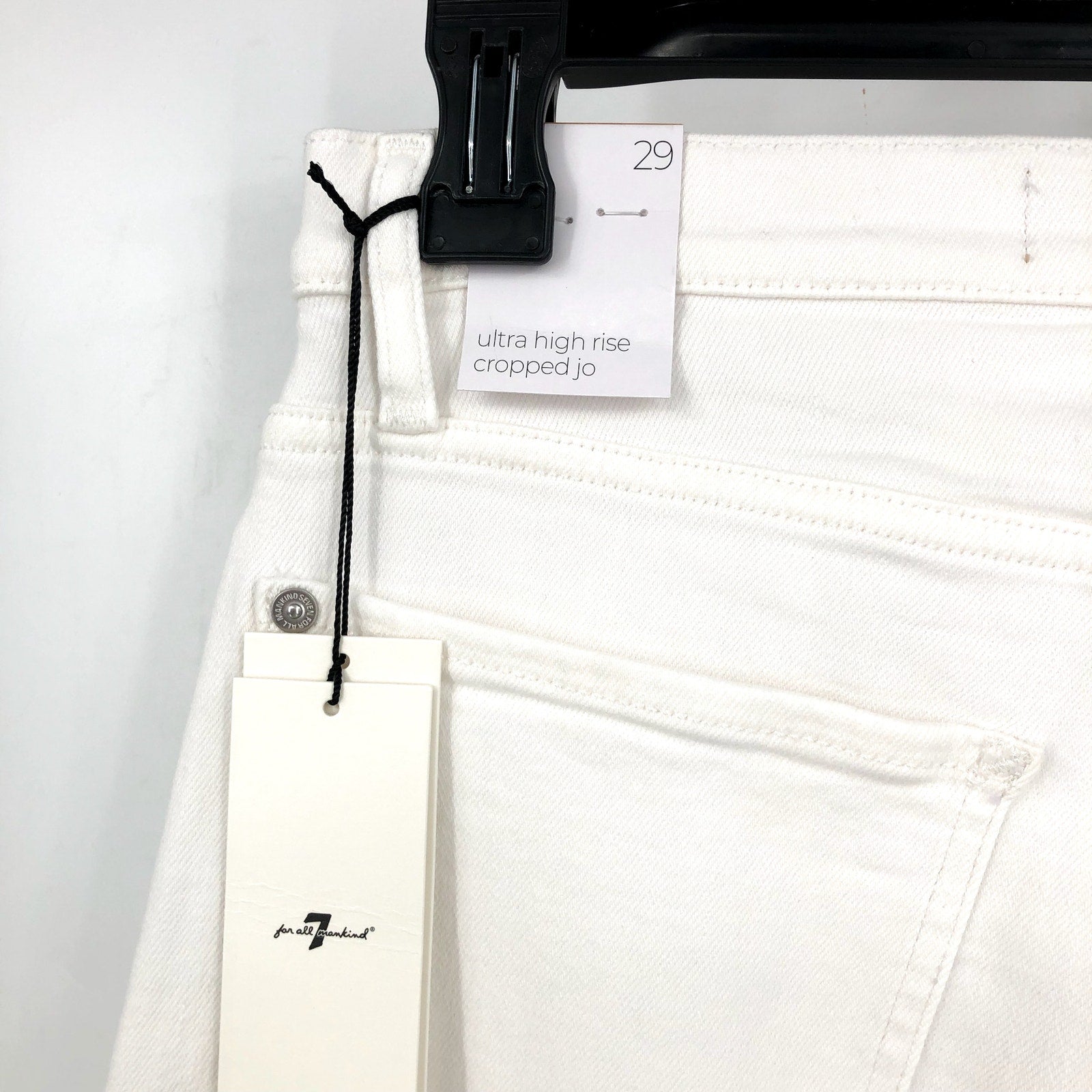 7 FOR ALL MANKIND Womens Crop Joe Jeans Size 29 US 8 White Ultra High-Rise NWT