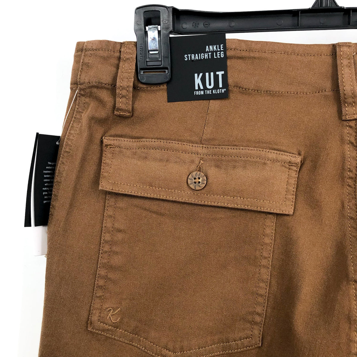 KUT FROM THE KLOTH Cargo Pants Size 12 Brown Autumn Ankle Straight Leg  NWT