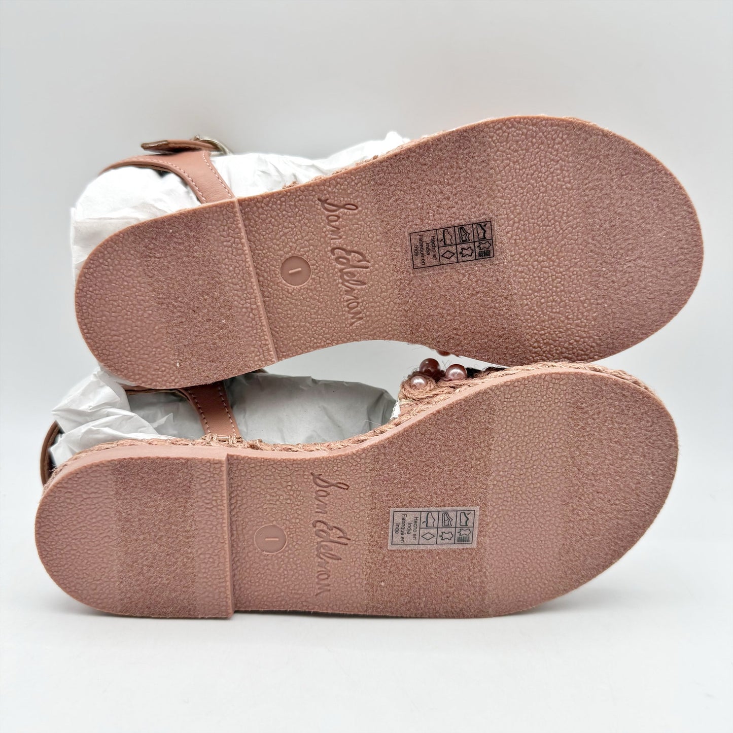 Sam Edelman Kids Holly Sandals US 1 M EU 32 Pink Linen NIB