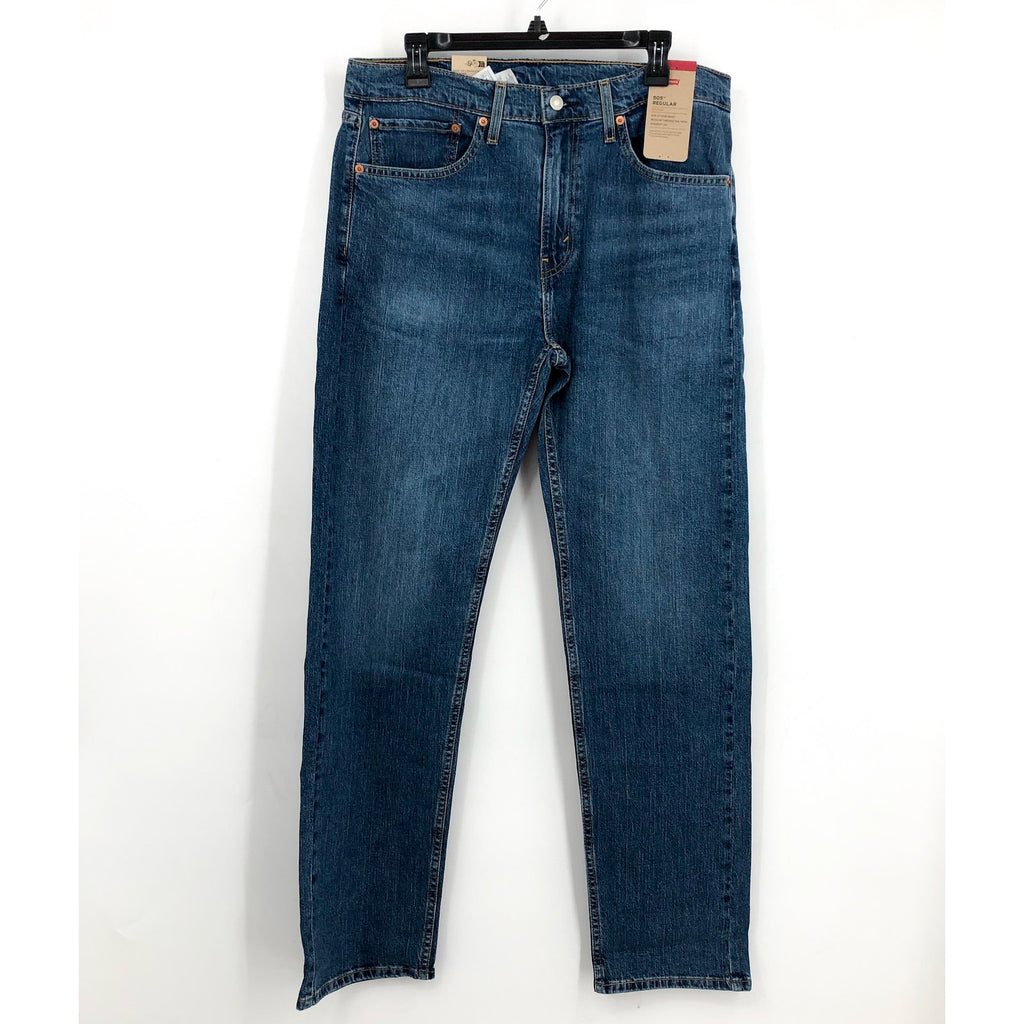 LEVI'S Men's 505 Regular Fit Jeans 34x34 Blue Wash Fremont Drop NWT