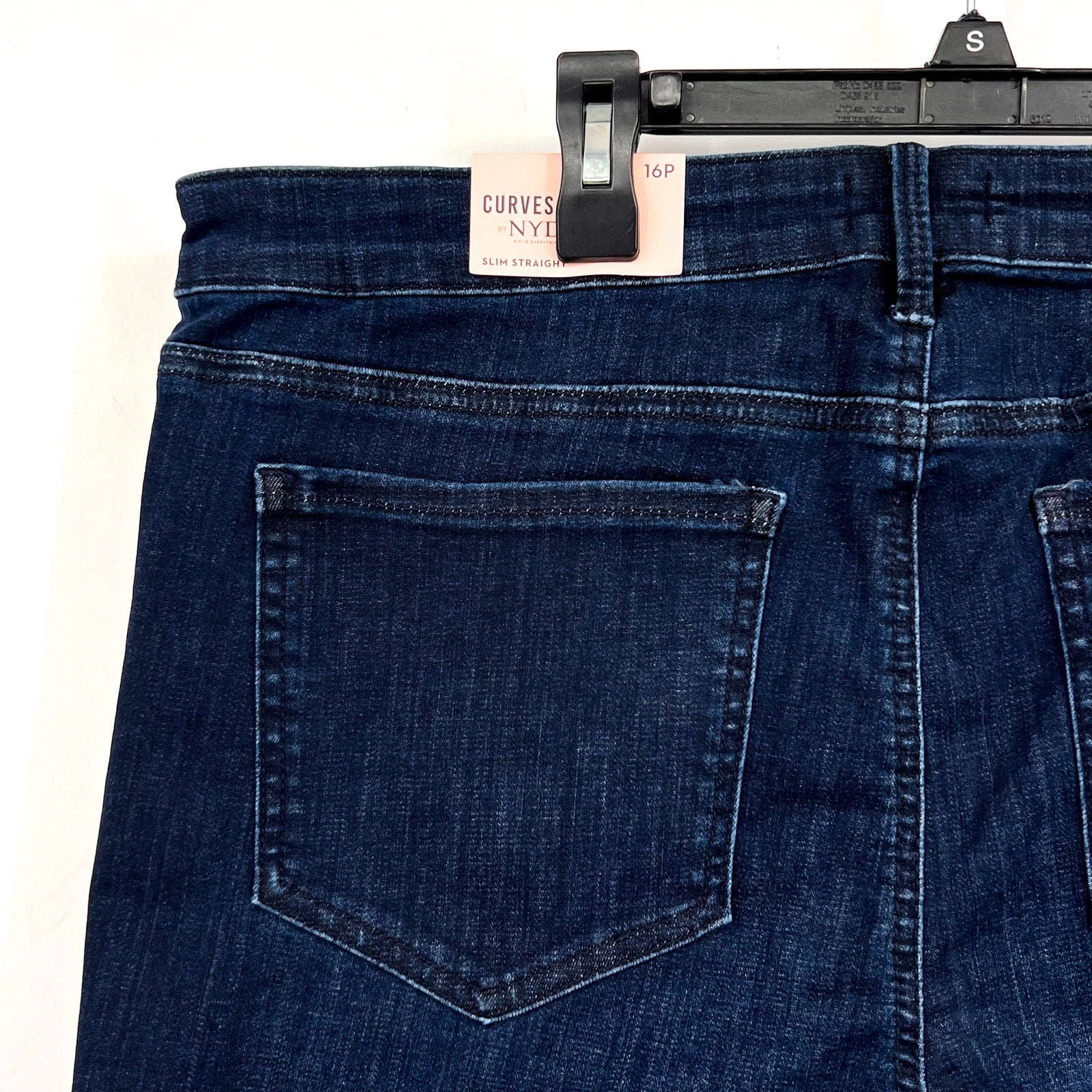 NYDJ Curves 360 Womens Slim Straight Crop Jeans Size 16 PETITE Mesquite Blue NWT