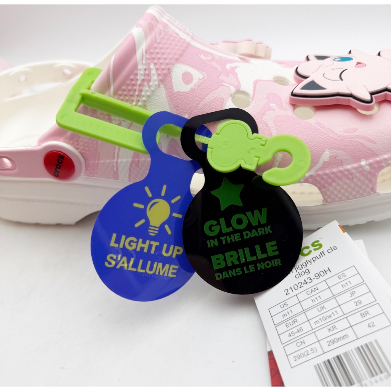 Crocs Classic Pokemon Jigglypuff Clogs Mens 11 EU 45-46 Pink White NIB