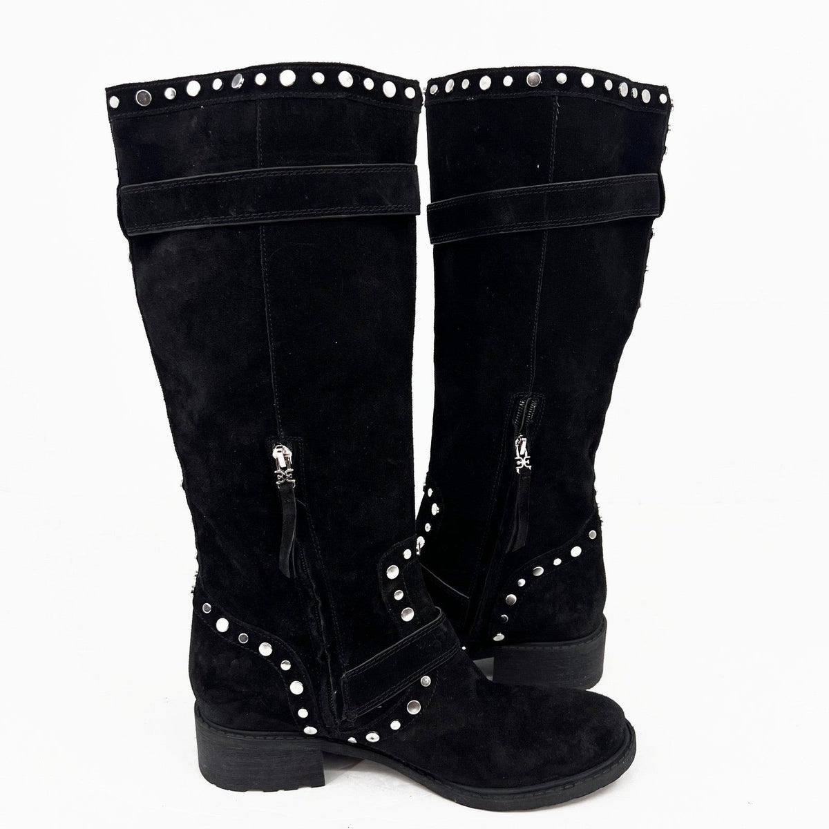 Sam Edelman Womens Deryn Studded Knee High Boots Size 10.5 EU 40.5 Black NWOB