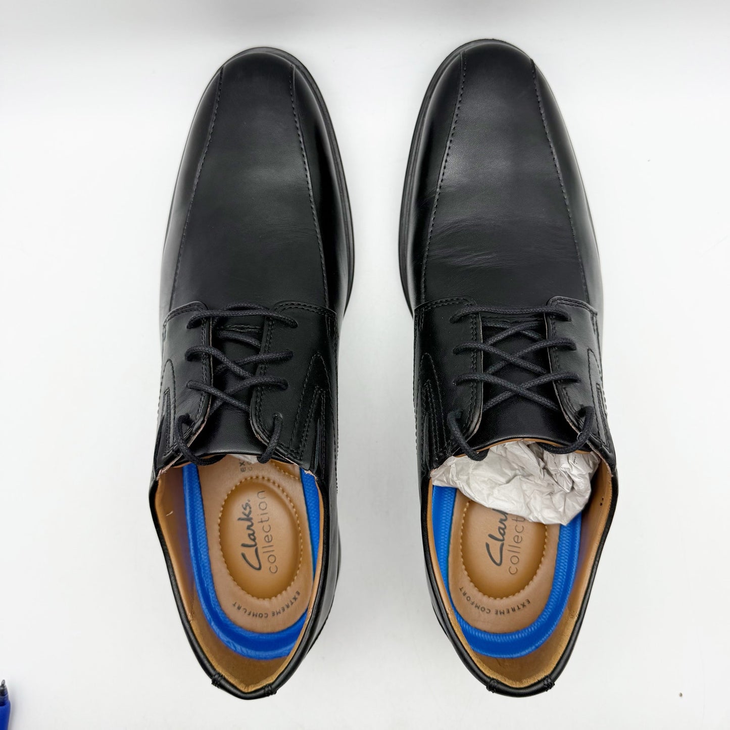 Clarks Mens Whiddon Pace Oxford Shoes US 11 M EU 44.5 Black Leather NIB