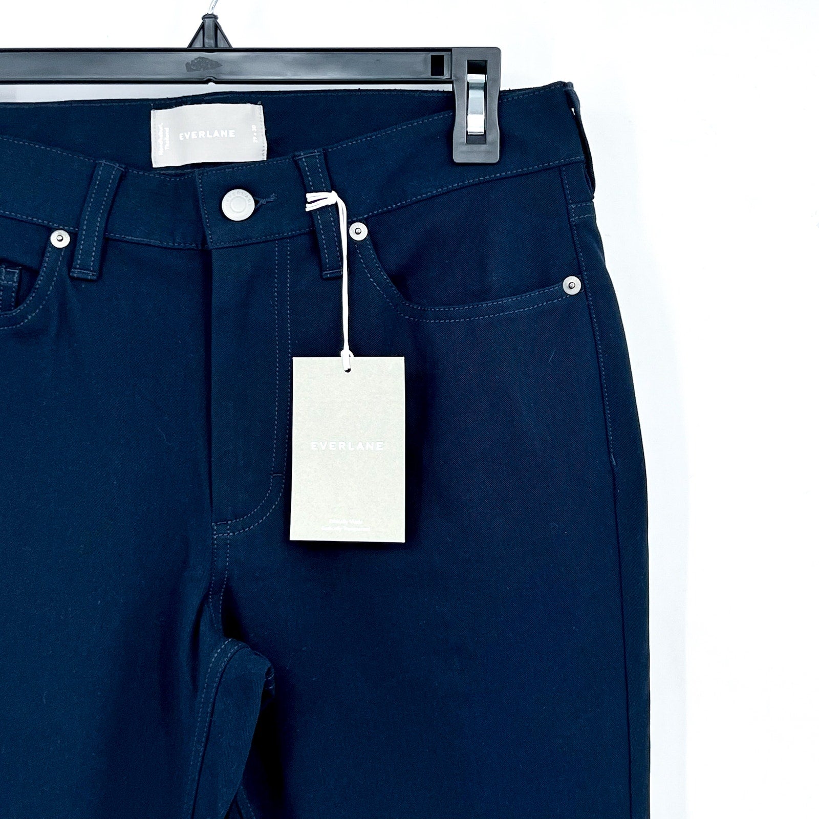 EVERLANE Mens The Performance 5-Pocket Pants 29x30 Navy Blue Stretch Chinos NWT