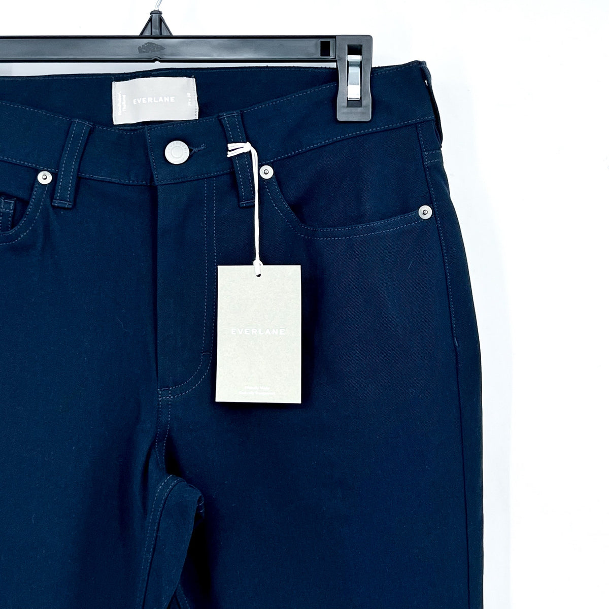EVERLANE Mens The Performance 5-Pocket Pants 29x30 Navy Blue Stretch Chinos NWT