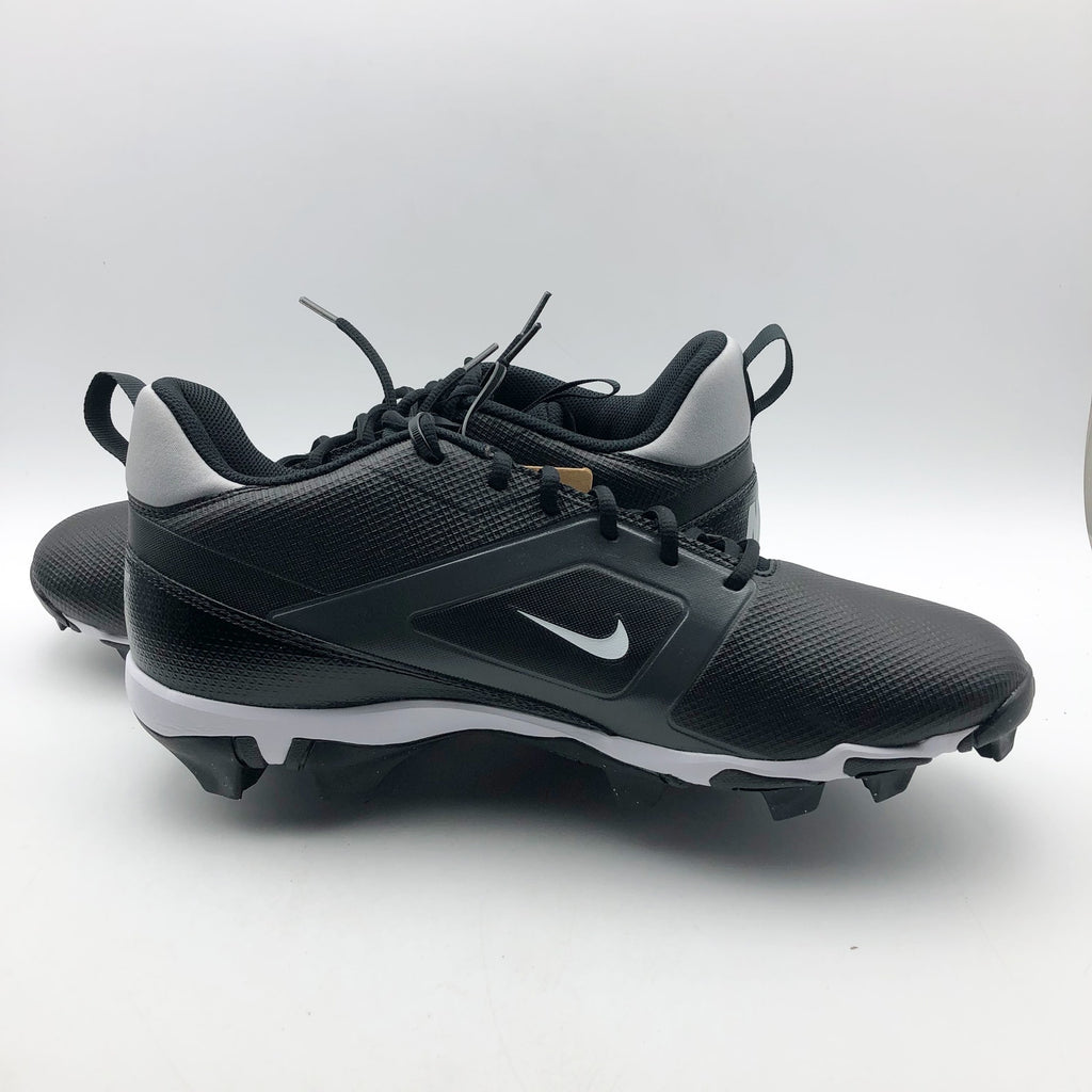 Nike Men's Alpha Menace 4 Shark Football Cleats 12 WIDE Black Grey White NWOB