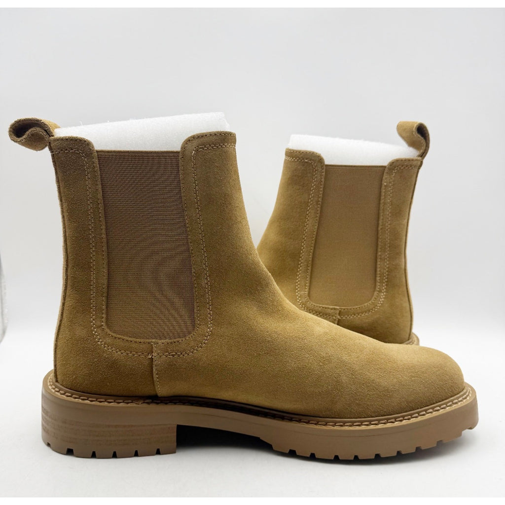 Saint Morta Mens Chunky Chelsea Boots US 9 EU 43 Tan Camel Suede NIB