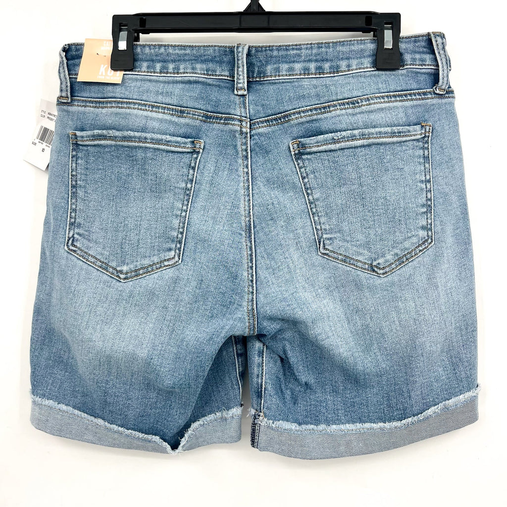 KUT FROM THE KLOTH Women's Catherine Boyfriend Denim Shorts Size 10 Blue NWT