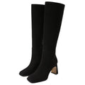 Sam Edelman Womens Issabel Heeled Knee High Boots US 8 M EU 38.5 Black Suede NIB