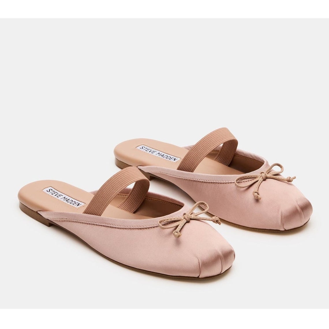 Steve Madden Womens Cutesy Ballet Mule Flats Size 8 Blush Pink Satin NIB