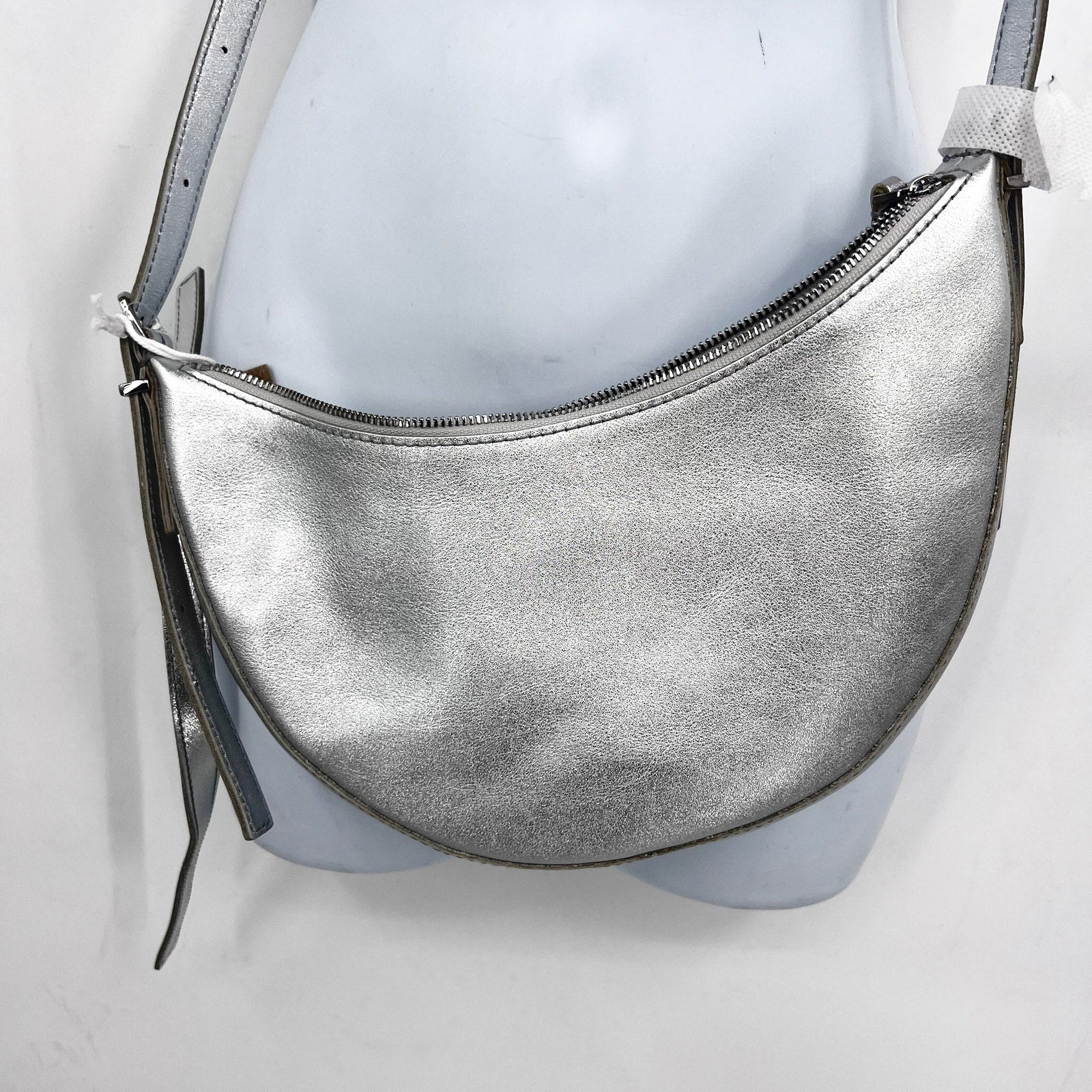 MADEWELL Essential Convertible Top Handle Crossbody Mini Bag Silver NP326 NWT