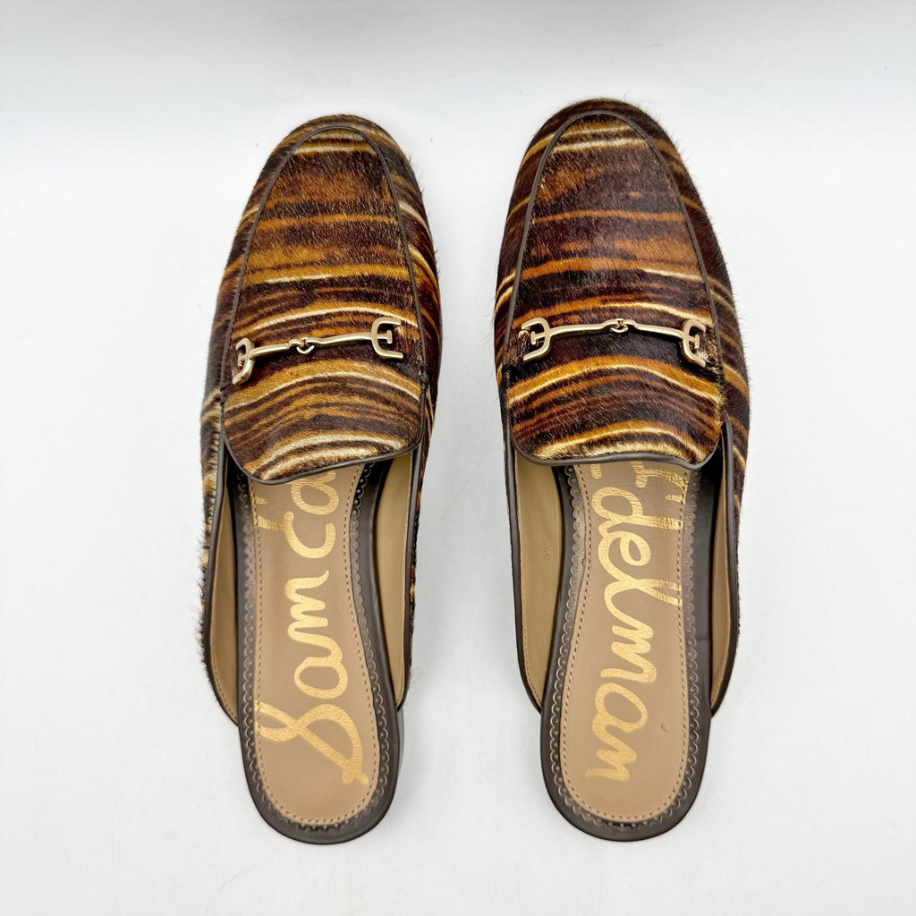 Sam Edelman Womens Linnie Bit Mule Size 7 M Brown Multcolor Calf Leather NIB