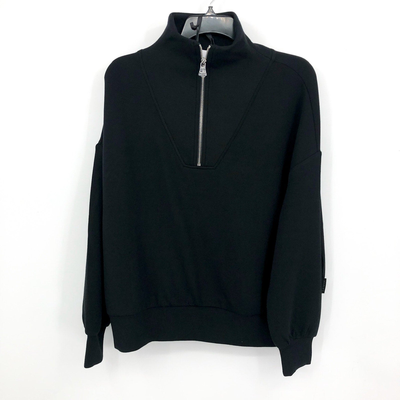 VARLEY Women's Hawley Half Zip Sweatshirt XXS Black Long Sleeve DoubleSoft NWT