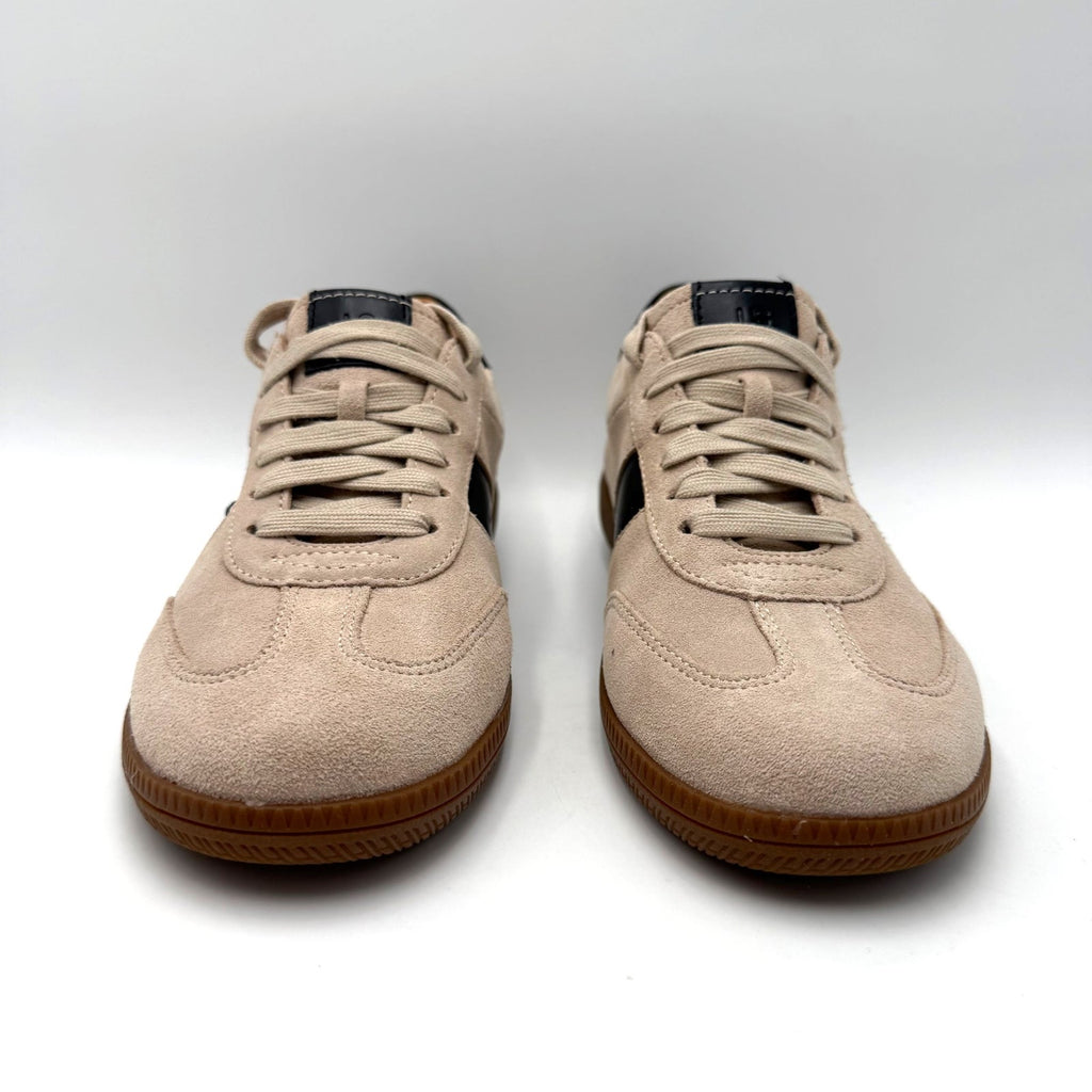 Josef Seibel Womens Joleen 01 Suede Sneakers Size EU 38 US 7.5 Beige Black NIB