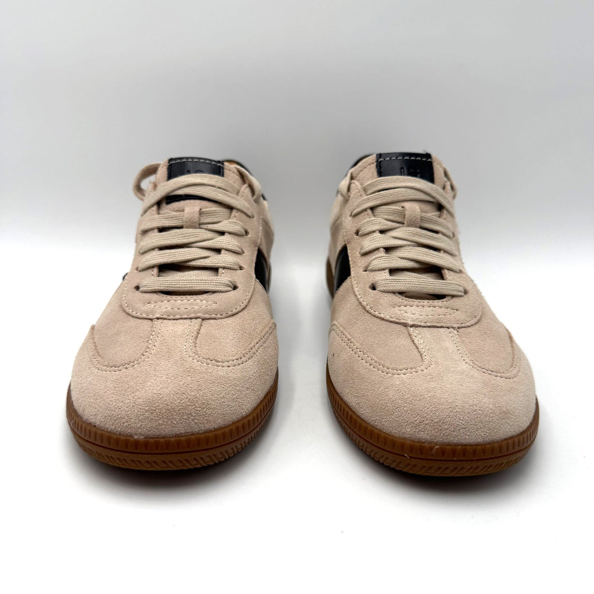Josef Seibel Womens Joleen 01 Suede Sneakers Size EU 38 US 7.5 Beige Black NIB