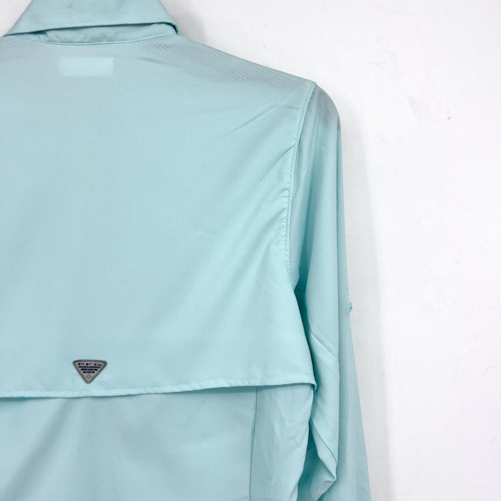 COLUMBIA Women's PFG Tamiami II Long Sleeve Shirt XS Green Misty Jade UPF 40 NWT