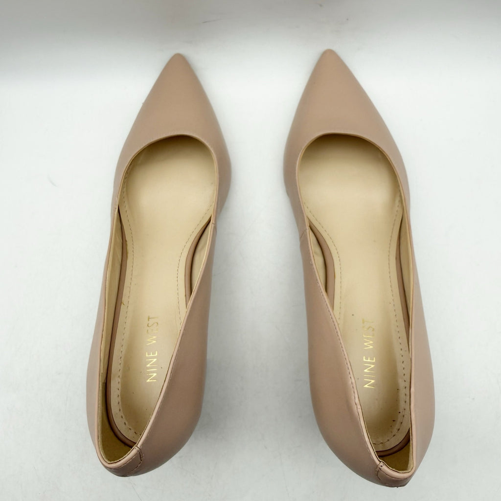 Nine West Womens lSSA Pumps Size 11 M Beige Nude Leather NWOB