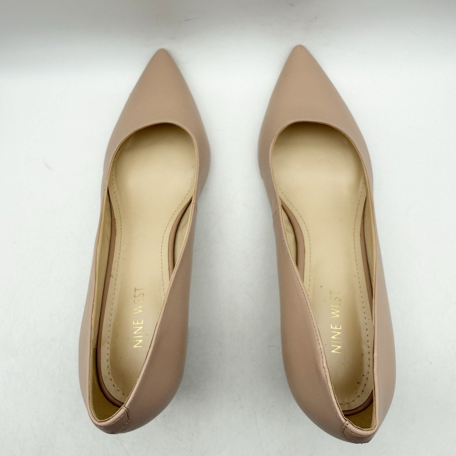 Nine West Womens lSSA Pumps Size 11 M Beige Nude Leather NWOB