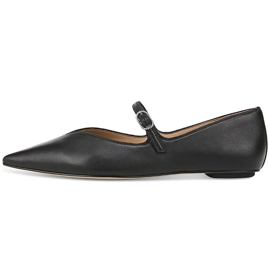 Sam Edelman Womens NOA Mary Jane Flats Size 7 M EU 37 Black Leather NIB