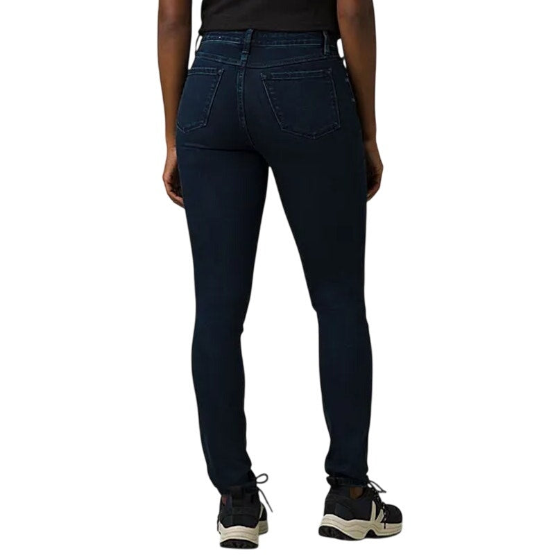 Prana Womens Sienna Skinny Jeans 27x28 US 4 Deep Blue Stretch Denim Mid Rise NWT