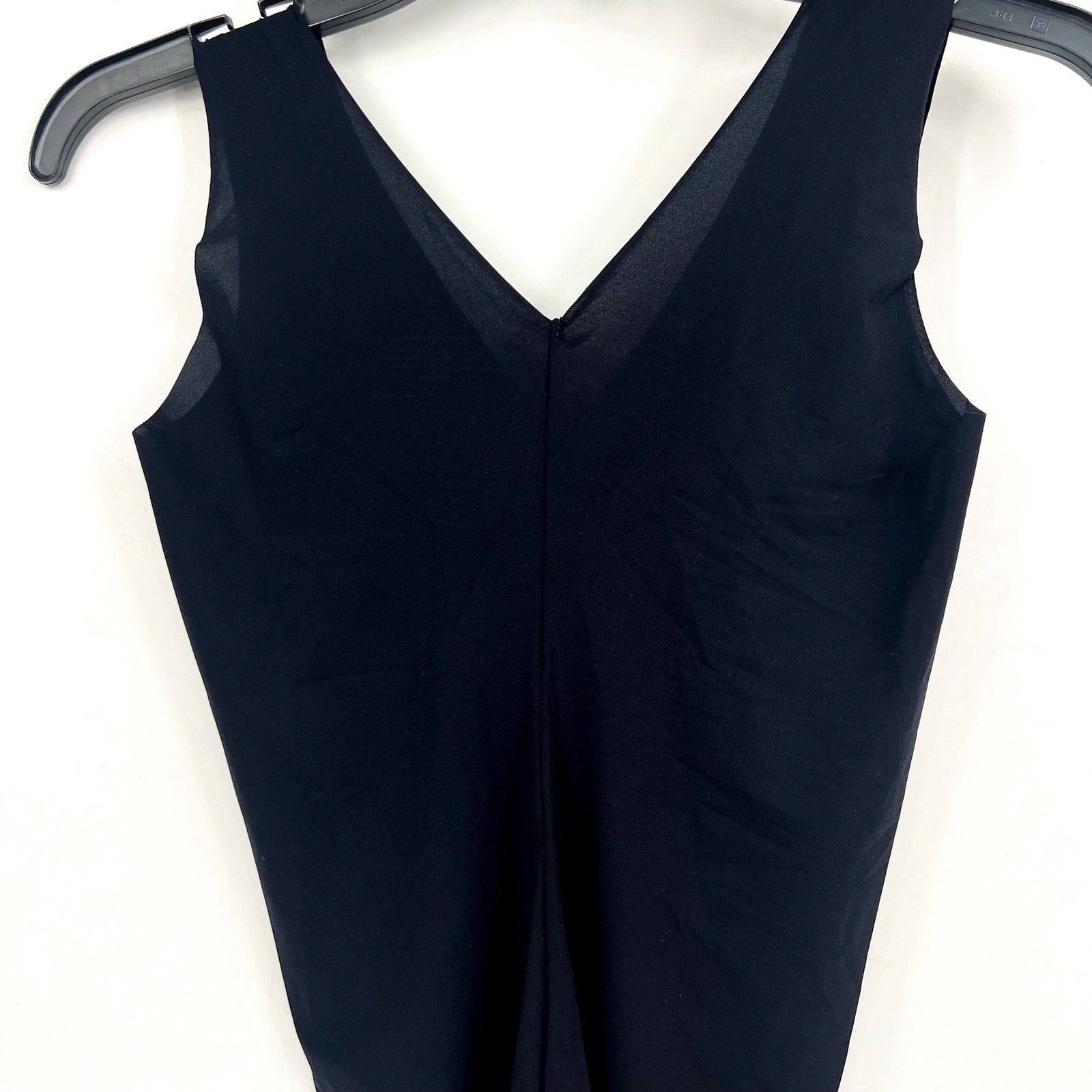 COMMANDO Women's Whisper Tank Bodysuit Small Medium Black V Neck NWT