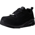 Skechers Work Womens Uno Deloney Shoes Size 5.5 Black Comp Toe NMT SR EH NIB