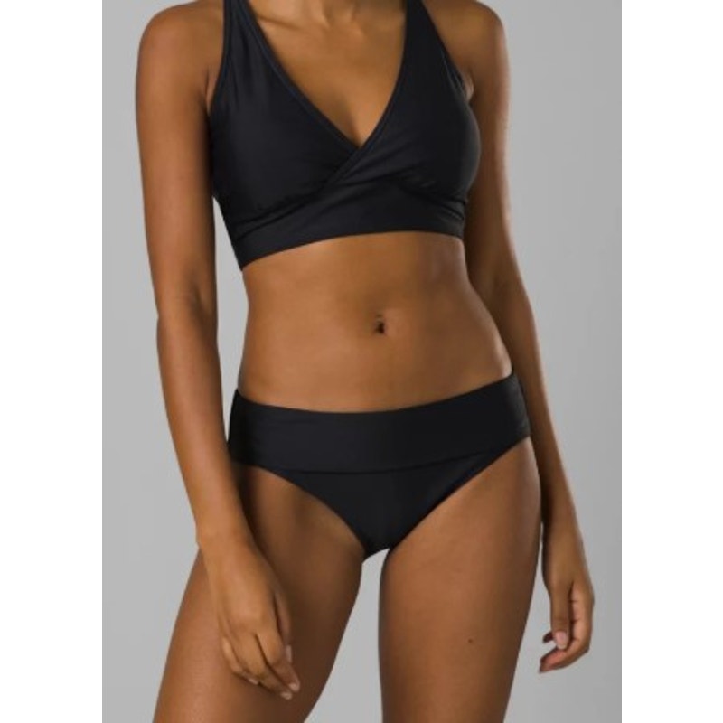 PRANA Women's Marta Bikini Bottoms XS Black Hipster UPF 50+ NWT