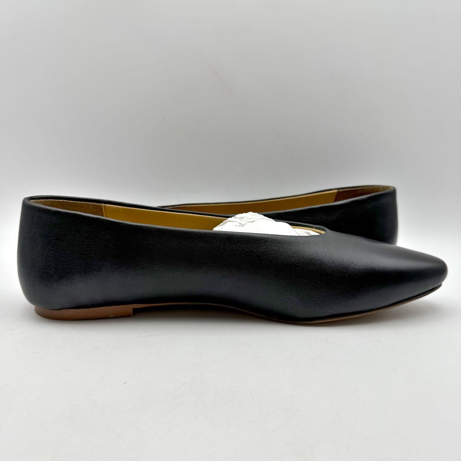 Seychelles Womens American Dreams Ballet Flats US 8 Black Leather NIB