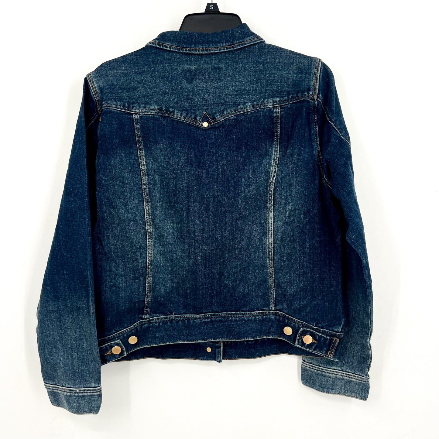 LIVERPOOL Women's Classic Jean Jacket Large Blue Glenrock Stretch Denim NWT