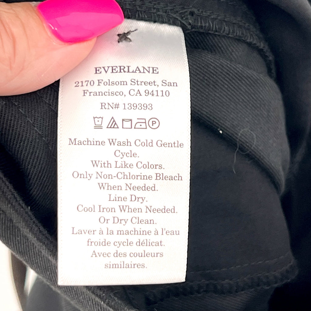 Everlane Womens The Way-High Drape Pants Size 4 Black 31" INSEAM Pleated NWT