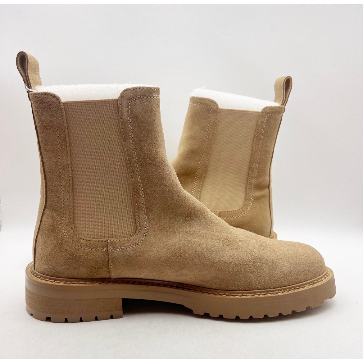 Saint Morta Men's Chunky Chelsea Boots Size 11 EU 45 Tan Suede NIB