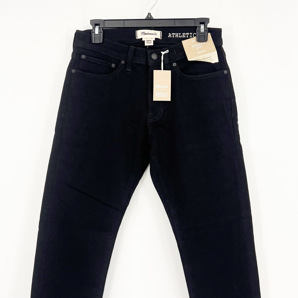 MADEWELL Men's Athletic Slim Jean 28x30 Black Bainhart Wash ND478 COOLMAX NWT