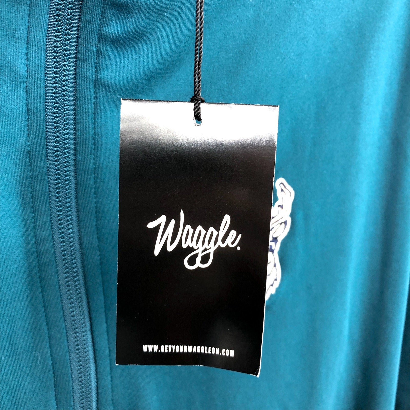 WAGGLE Men's Kentucky Buck 1/4 Zip Pullover Medium Teal Green NWT