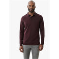 ROBERT BARAKETT Men Georgia Polo Shirt XXL Dark Red Pima Cotton Long Sleeve NWOT