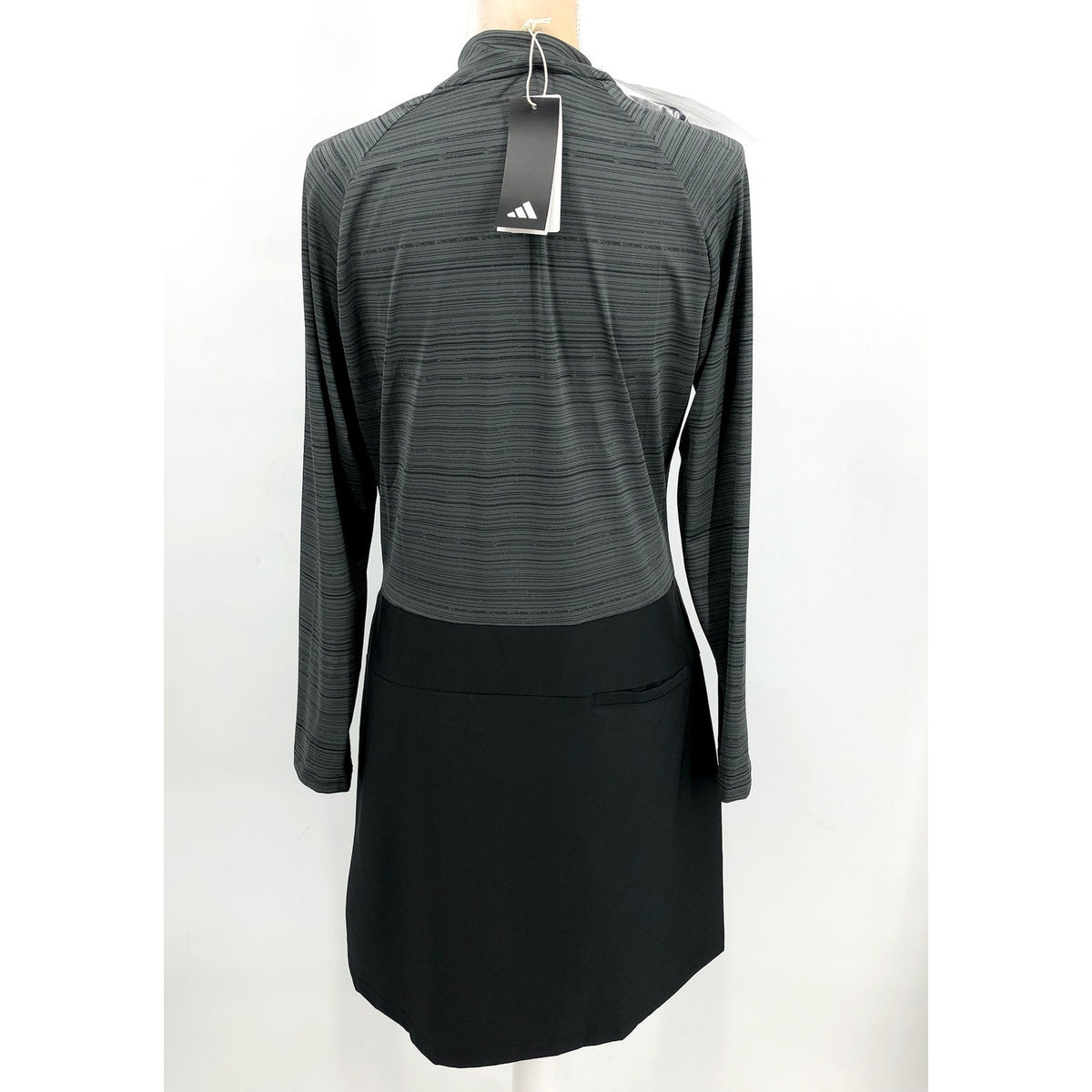 ADIDAS Women's Ultimate365 Long Sleeve Dress Large Black Half Zip NWT