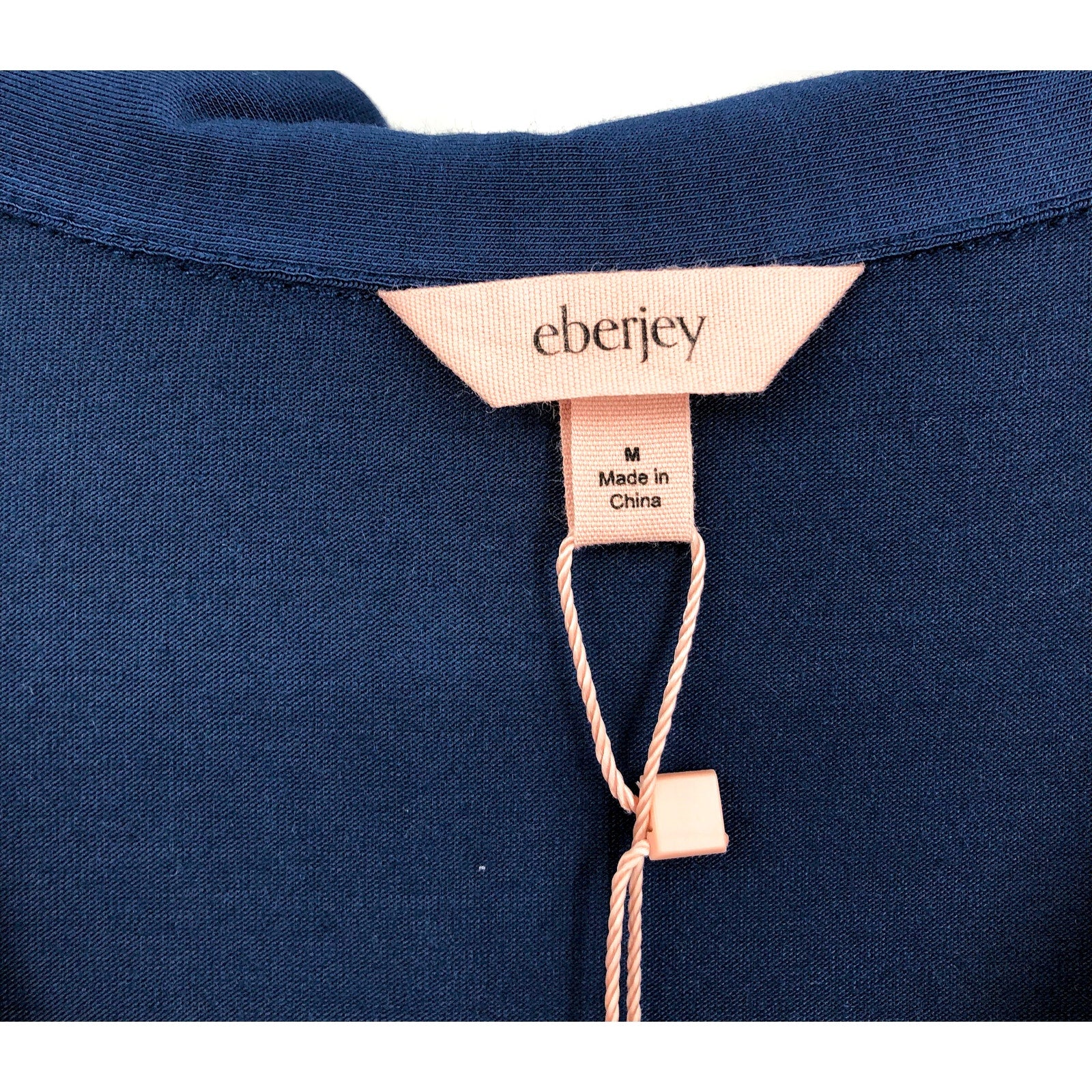 EBERJEY Women's Gisele Shortie PJ Set Medium Navy Blue Ivory TENCEL Modal NWT
