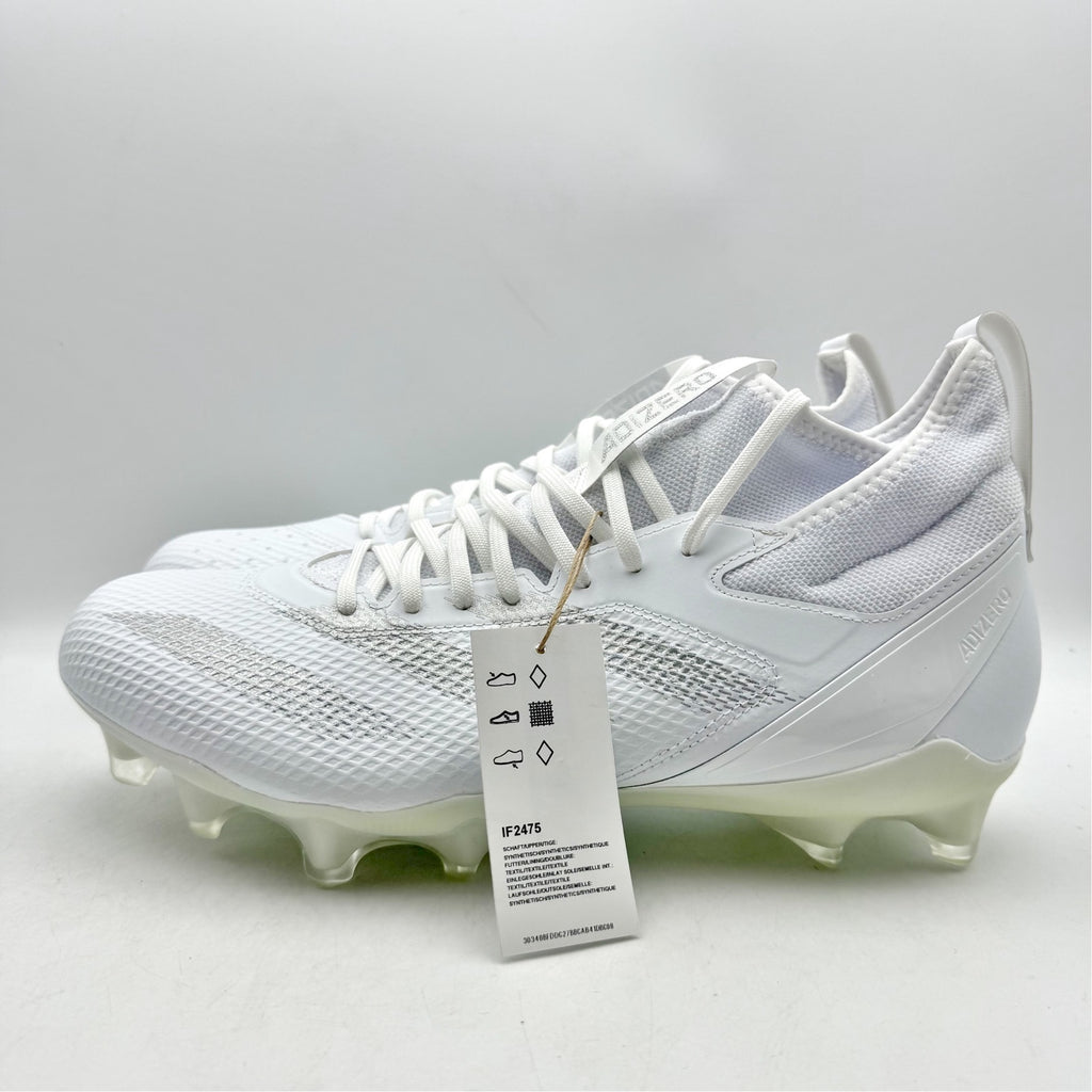 Adidas Mens Adizero Impact Football Cleats Size 8 White Athletic IF2475 NWOB
