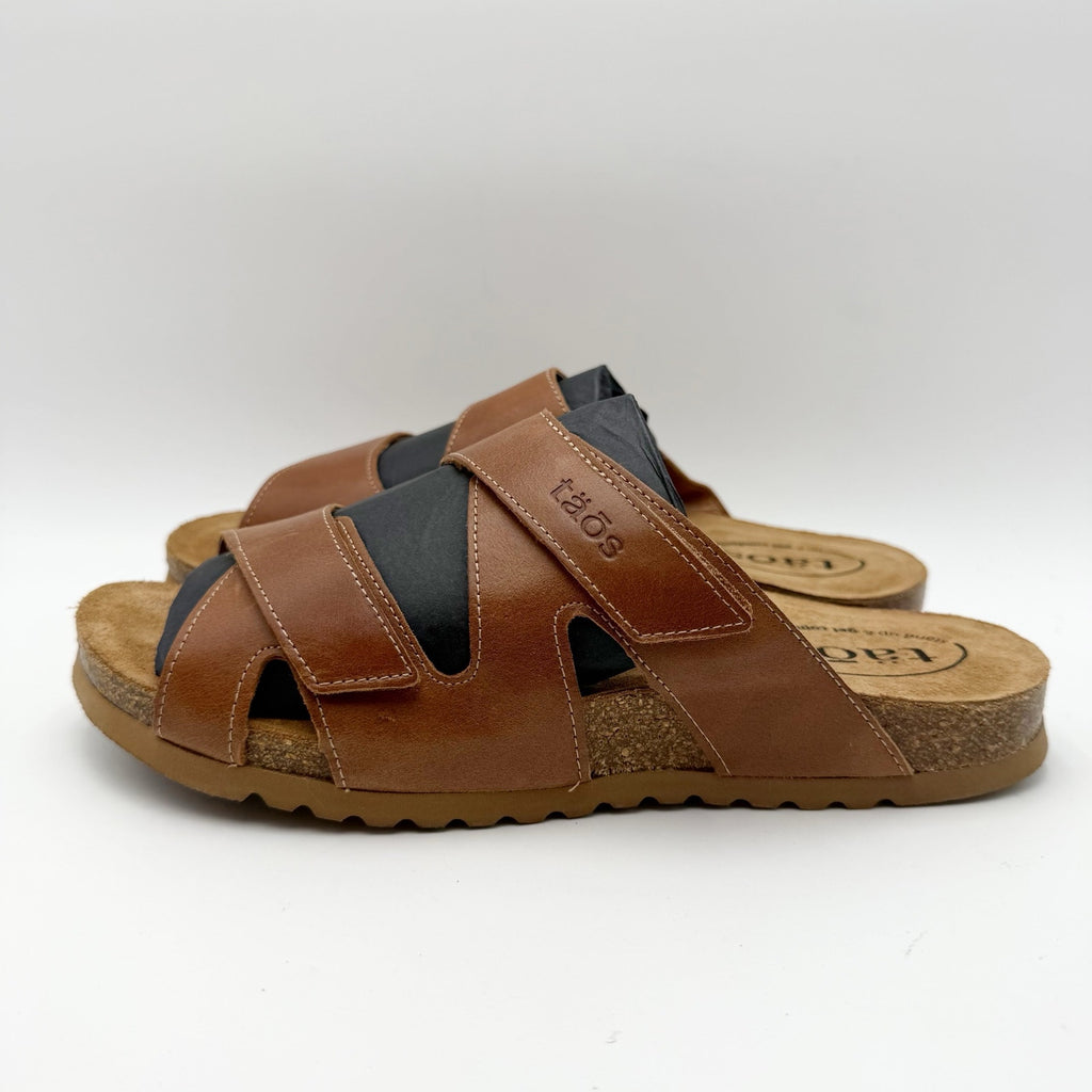 Taos Footwear Womens Casita Sandals Size 10 M Tan Brown Leather Flats NIB