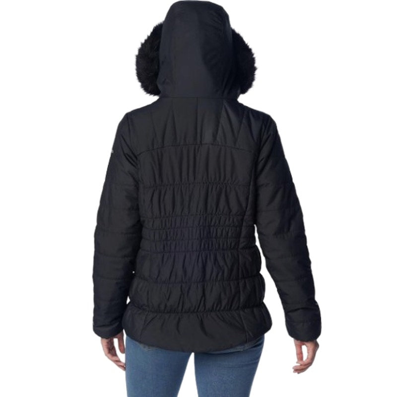 COLUMBIA Women's Sparks Lake III Jacket Medium Black Faux Fur Hood NWOT